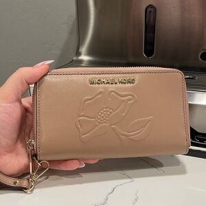 Michael Kors Floral Phone Wallet Wristlet